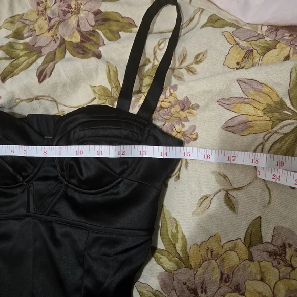 🔥NWT Roberto Cavalier Vintage Black Slinky Bustier Gown Maxi Dress 40 / 4 XS S - Picture 13 of 16